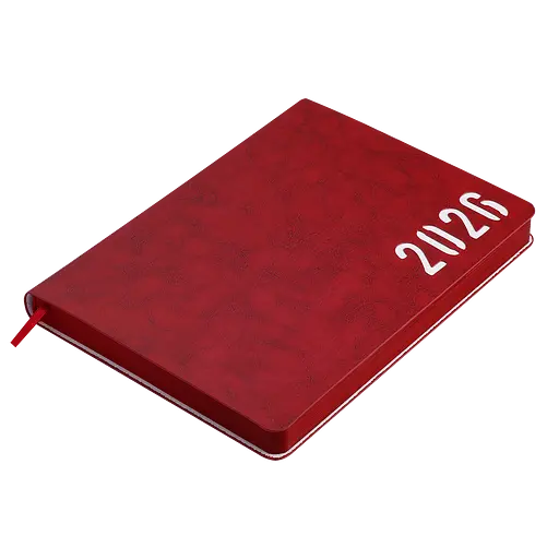 Щоденник датований Buromax Mind 2026 A5 штучна шкіра червоний (BM.21152-05) - фото 2