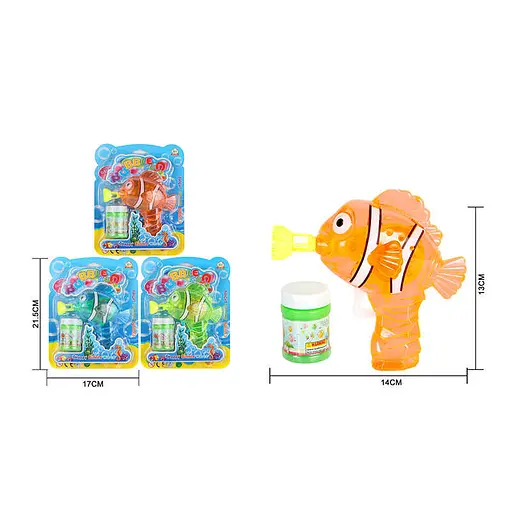 Пистолет с мыльными пузырями, 81-14 (в ассортименте) - фото 2