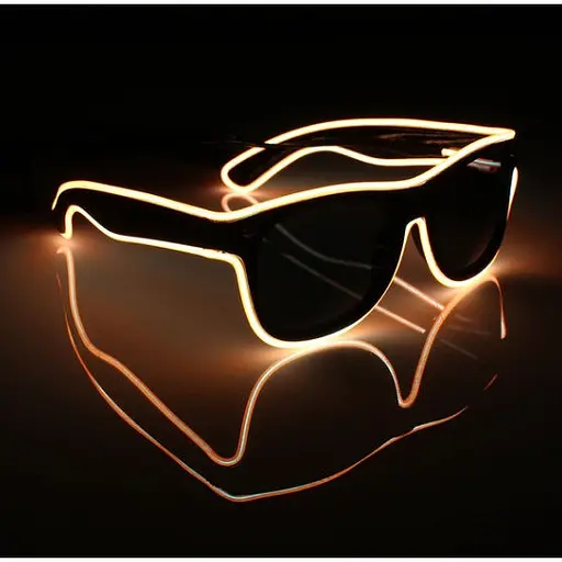 Очки светодиодные Leds солнцезащитные El Neon ray orange неоновые