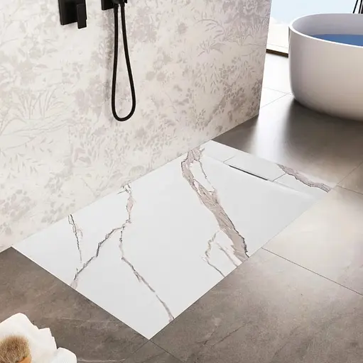 Душевой поддон Rea Bazalt 90x120 carrara white REA-K7001 Мрамор - фото 3