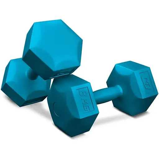 Гантелі для фітнесу композитні Hop-Sport HS-C080DS 2х8кг блакитний - фото 5