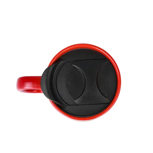 Керамічний кавовий кухоль OldBro RedBlack 400 мл з корковим дном і кришкою - фото 5