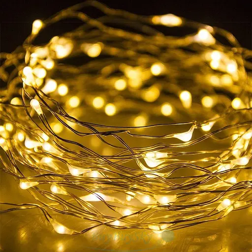 Світлодіодна гірлянда Sun Lamp Крапля Роси 200 LED, 20м тепле біле світло, батарейки 3АА - фото 2