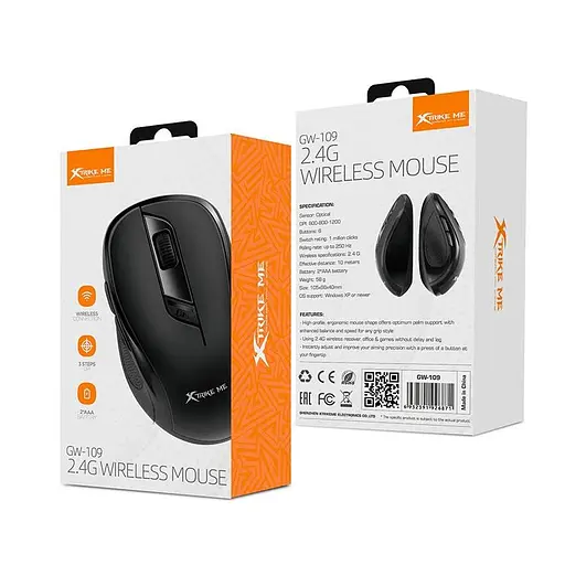 Миша xtrike ME GW-109 wireless mouse |2.4G, 600/800/1200dpi| - фото 2