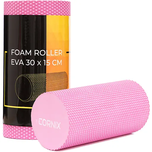 Масажний ролик Cornix EVA+ 30 x 15 см (валик, ролер) XR-0298 Pink - фото 1