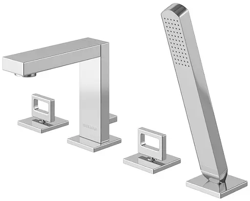Змішувач на борт ванни Kohlman Nexen chrome QB240U Хром - фото 1