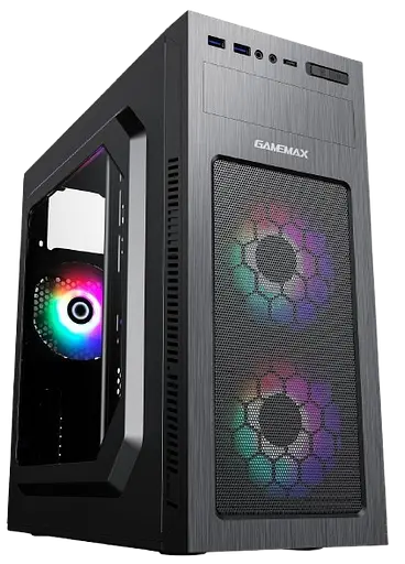 Корпус GameMax MT525-2U3TYC 500W FRGB Black (MT525-2U3TYC-500B)