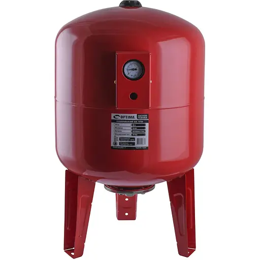 Розширювальний бак Optima cal-pro 80 л з манометром (22887) - фото 1