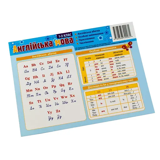Картонка-подсказка Английский Язык 1 кл. ZIRKA 66440 - фото 2