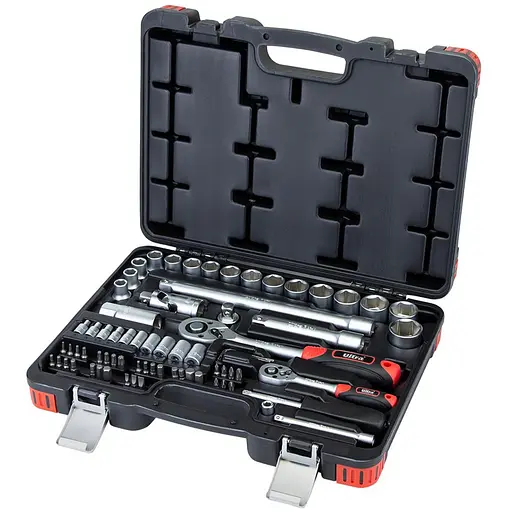 Набор торцевых насадок и бит Ultra 1/4", 1/2" 72 шт CrV Taiwan (6003112) - фото 1