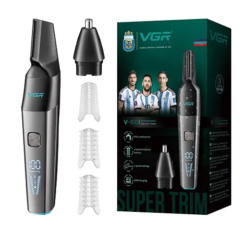 Триммер мужской VGR V-603 (2 насадки)