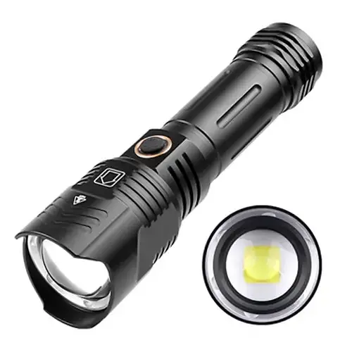 Ручной фонарь L-12-P70 zoom + PowerBank + microUSB 18650 (3xААА) 5 режимов