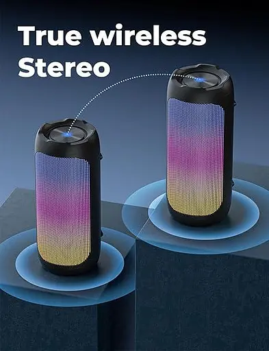 Беспроводная портативная Bluetooth-колонка VOSFEEL с датчиком гравитации, подсветкой, 30-часовой работой, беспроводная Bluetooth-к - фото 5