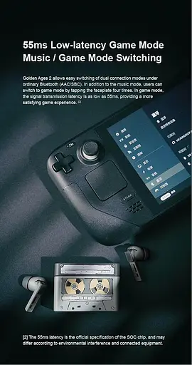 Навушники Moondrop Golden Ages 2 - бездротові tws ANC Bluetooth 6.0 - фото 5