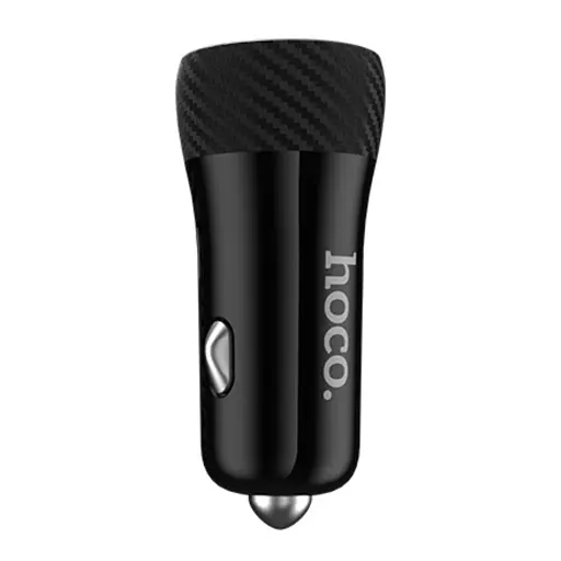 Автомобільний зарядний пристрій Hoco Z21 2 USB чорний - фото 3