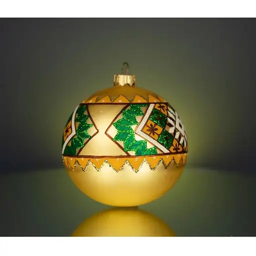 Набір ялинкових прикрас Різдвяні історії Код нації: Косівщина 3 кулі скло (4820001112948) - фото 5