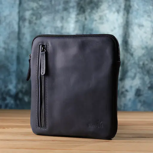 Сумка невеликого розміру для чоловіків на плече із натуральної вінтажної шкіри SHVIGEL 20х22х4 см sum0027428 - фото 9