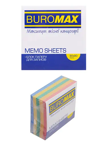 Блок бумаги для заметок Декор, 90x90x40 мм, несклеенный