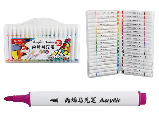 Набір скетчмаркерів акрилових Aodemei, 36 кольорів, пластиковий бокс, 6128-36M