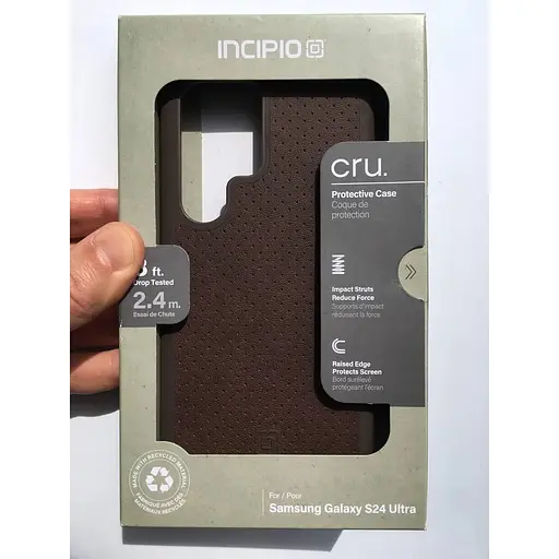 Оригінальний протиударний шкіряний чохол Samsung для Galaxy S24 Ultra Incipio Protective Leather Case Brown - фото 5