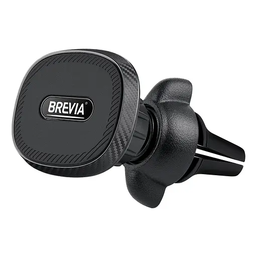 Тримач телефону автомобільний Brevia AirClip MagStrong на дефлектор, 6 магнітів, чорний(48400) - фото 1