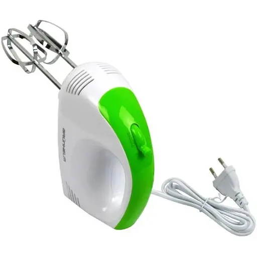 Ручний міксер Grunhelm GRM611 із насадками для замішування тіста 5 швидкостей 200 Вт Білий - фото 2