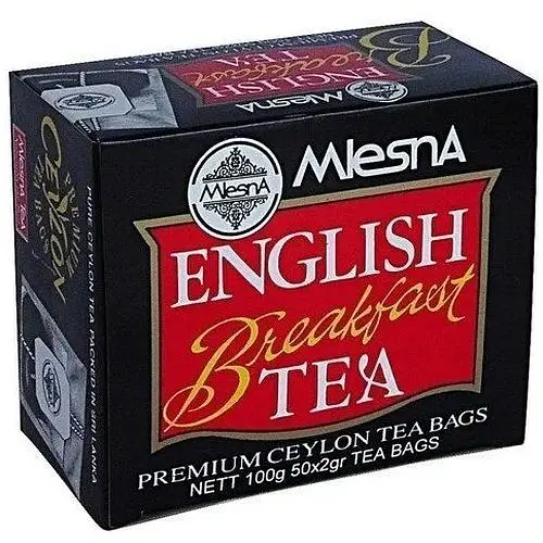 Чай чорний Mlesna Англійський сніданок в пакетиках і конвертах паперова коробка 100 г - фото 1