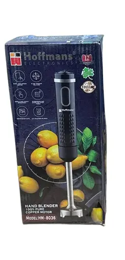 Блендер занурювальний Hoffmans HM-8036 нержавіюча сталь 2 швидкості 1000 Вт Чорний - фото 6