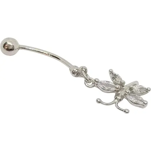 Серебряная серьга для пирсинга пупка Dear. 7002.1С