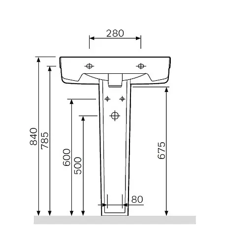 Пьедестал AM.PM. Like C804910WH, Білий - фото 2