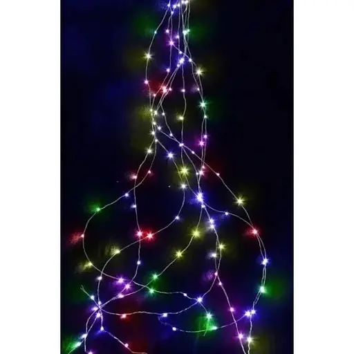 Новогодняя конусная гирлянда 2 м 10 нитей LED 200 лампочек Цветная - фото 1