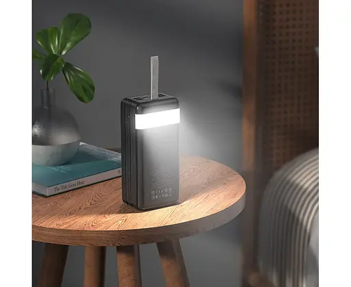 Power Bank Hoco J86B 60000 mAh 22,5W PD20W+QC3.0 4A1C1L1M LED Lamp черный - фото 3