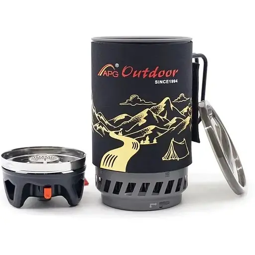 Система приготування їжі APG ST-83 інтегрована з теплообмінником туристична 1.4 літра