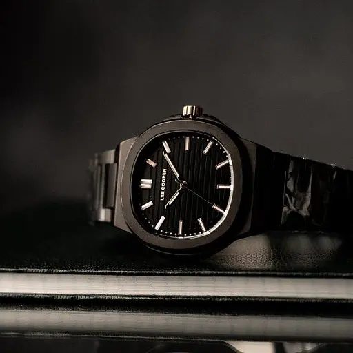 Мужские водостойкие наручные часы Lee Cooper Brand (Черные) - фото 4