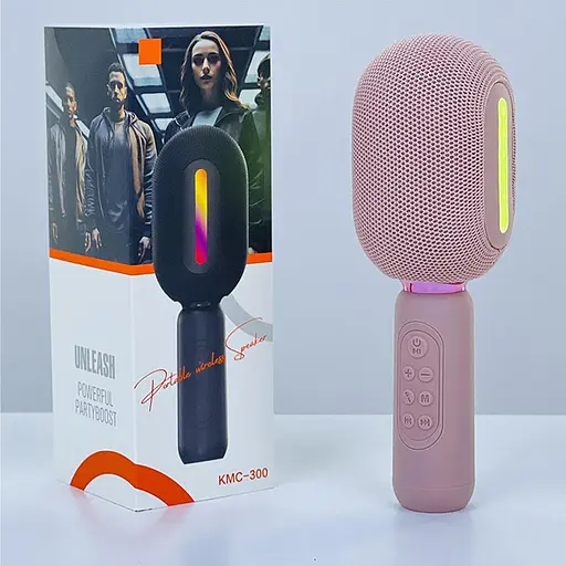 Караоке Мікрофон-колонка KMC300 Pink - фото 3
