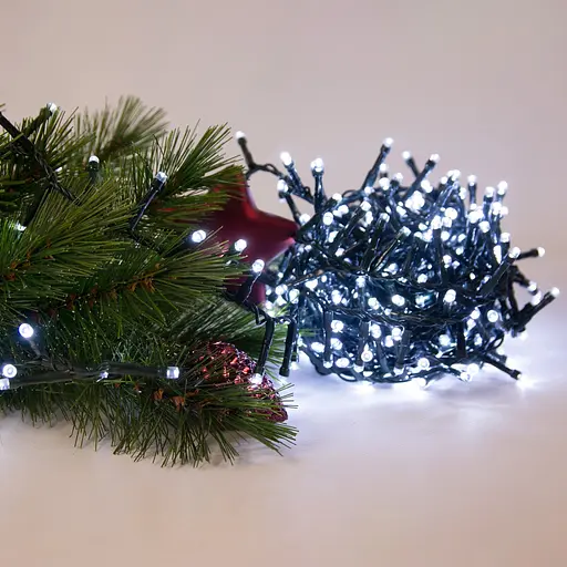 Гірлянда Chomik 200LED холодний білий з ефектом блиску 10 м (LED9485) - фото 4