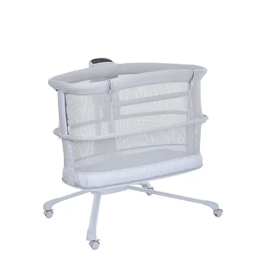 Детская кроватка-люлька 3 в 1 Mastela 3328 приставная, музыка, таймер, москитная сетка, белый - фото 9