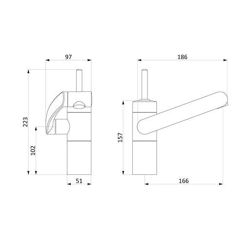 Змішувач для умивальника DAMIXA Arc (290217464) - фото 7