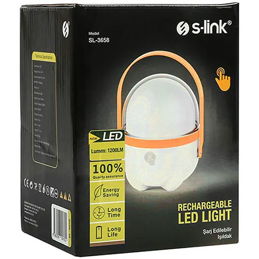 Ліхтар акумуляторний S-link SL-3658 Touch On Off Led 2400mAh Білий - фото 3