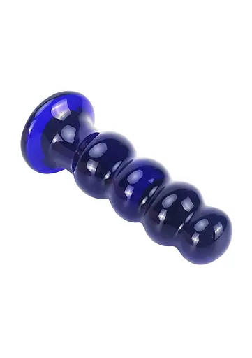 Анальна пробка Radiant Glass Buttplug 11.5 см (синій) - фото 3