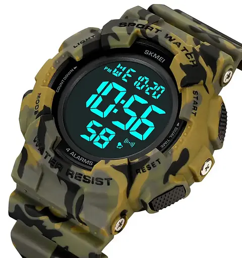 Чоловічий наручний спортивний годинник Skmei 2081 Камуфляж з чорним - фото 5
