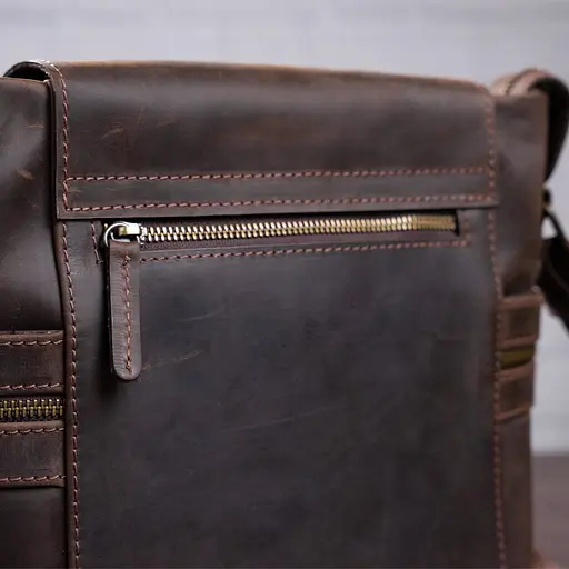 Чоловіча шкіряна сумка SHVIGEL 25х28х6 см sum0012498 - фото 10