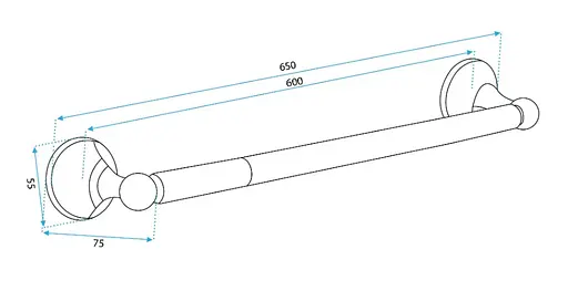 Вішалка для рушників Rea 332870 brushed gold REA-06921 Золотий - фото 5
