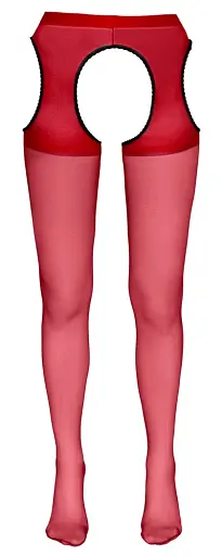 Колготки Cottelli Collection Sex Tights S/M червоний - фото 3