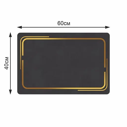 Суперпоглощающий Диатомитовый Коврик Aquarius для ванной 40 х 60 см Графитовый Мрамор - фото 2