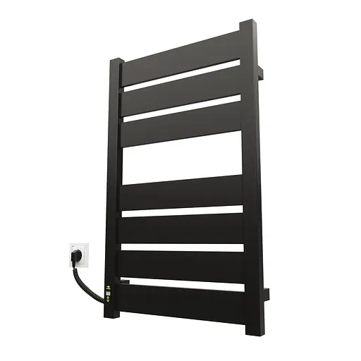 Електрична рушникосушарка Kosser Волз 800x500 EL тайм. чорний ДВЛ01EL, Чорний матовий, Ліве - фото 1