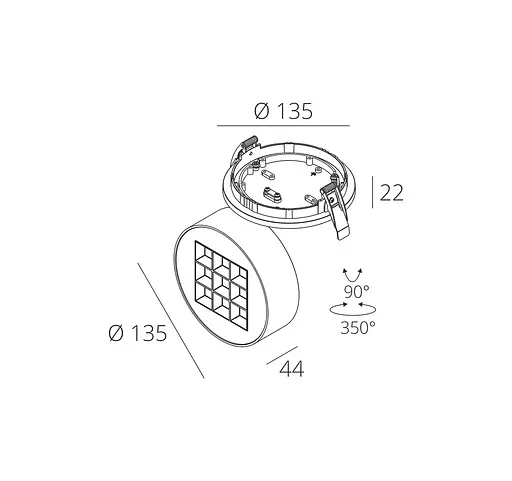 Точковий світильник RSL74266 9×2.5W WH+BK 4000K - фото 2