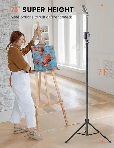 71-дюймовая подставка для телефона, выдвижная подставка из усиленного алюминия с беспроводным пультом дистанционного управления - фото 6