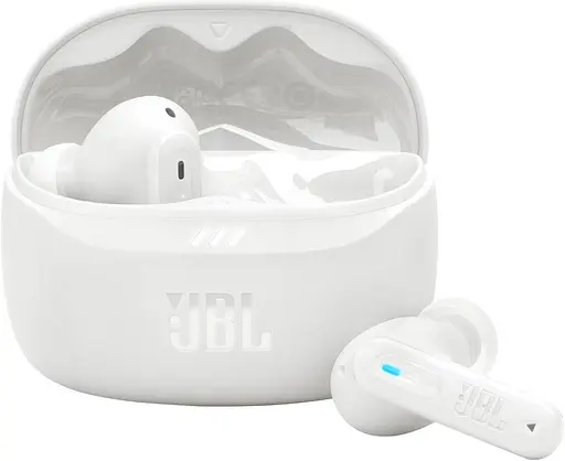 Навушники бездротові JBL Tune Beam 2 (JBLTBEAM2WHT) стерео в кейсі білі - фото 2
