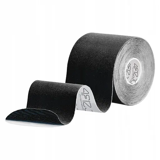 Лента кинезиологическая (кинезио тейп) 4FIZJO 7.5 см x 5 м 4FJ0546 Black (P-5907739318886) - фото 1